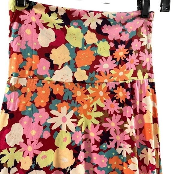 LulaRoe Maxi Long Skirt / Strapless Dress Floral Vibrant Print Pop Color XXS-XS - Picture 1 of 12